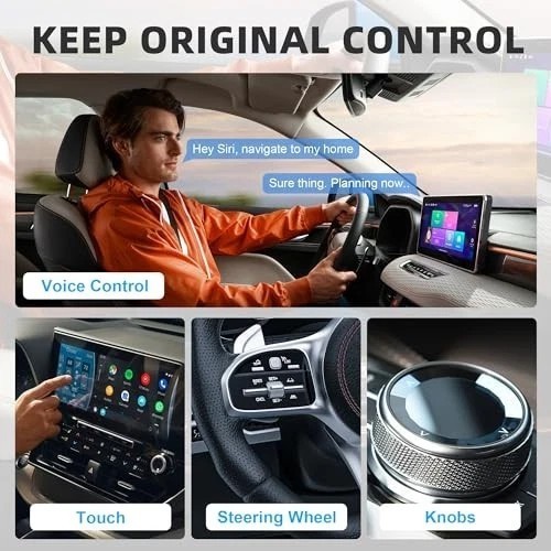 Android Auto Wireless Adapter Carplay - 2 in 1 Wireless Android Auto Car Silver