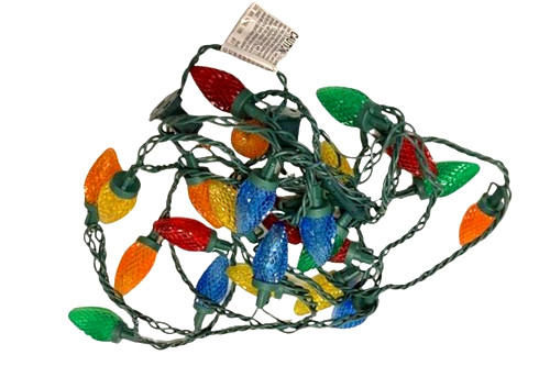 GE 25 Multi-Color Pinecone Christmas Lights String – Tested & Working