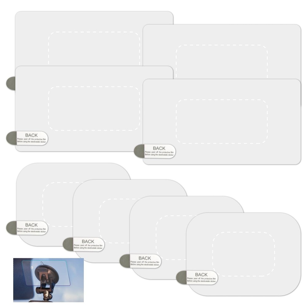 8Pcs Dashcam Windshield Sticker, Electrostatic Stickers for Dash Cam, 8-pcs