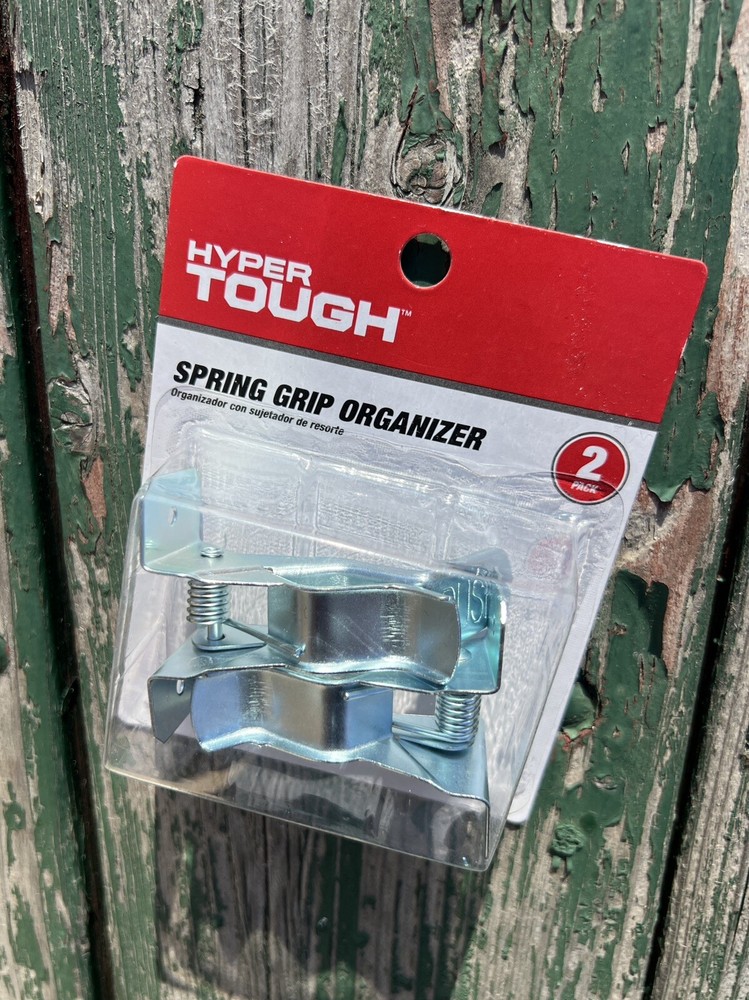 2-Pack HYPER TOUGH Spring Grip Organizer Clamps Zinc