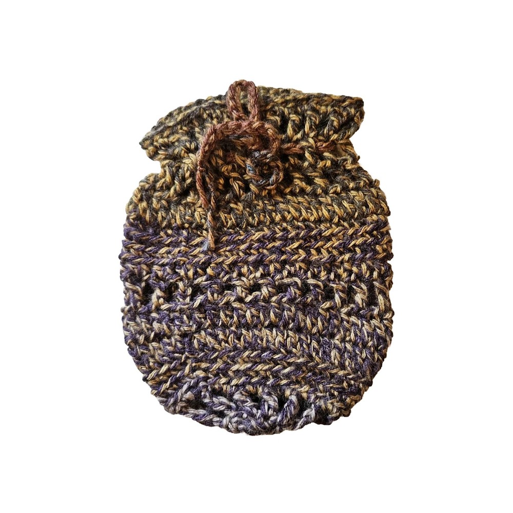 Hand Made Crochet Drawstring Trinket Bag