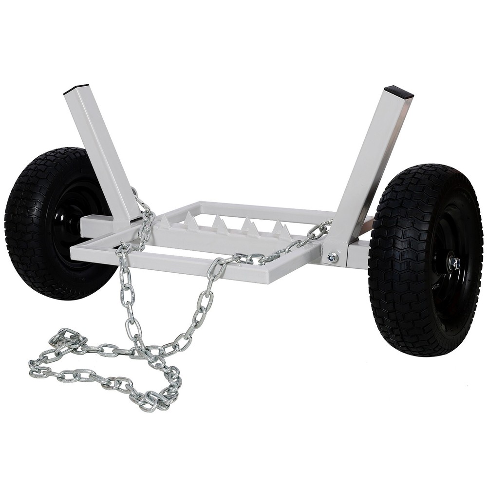 Heavy-Duty Log Dolly, Log Holder, White