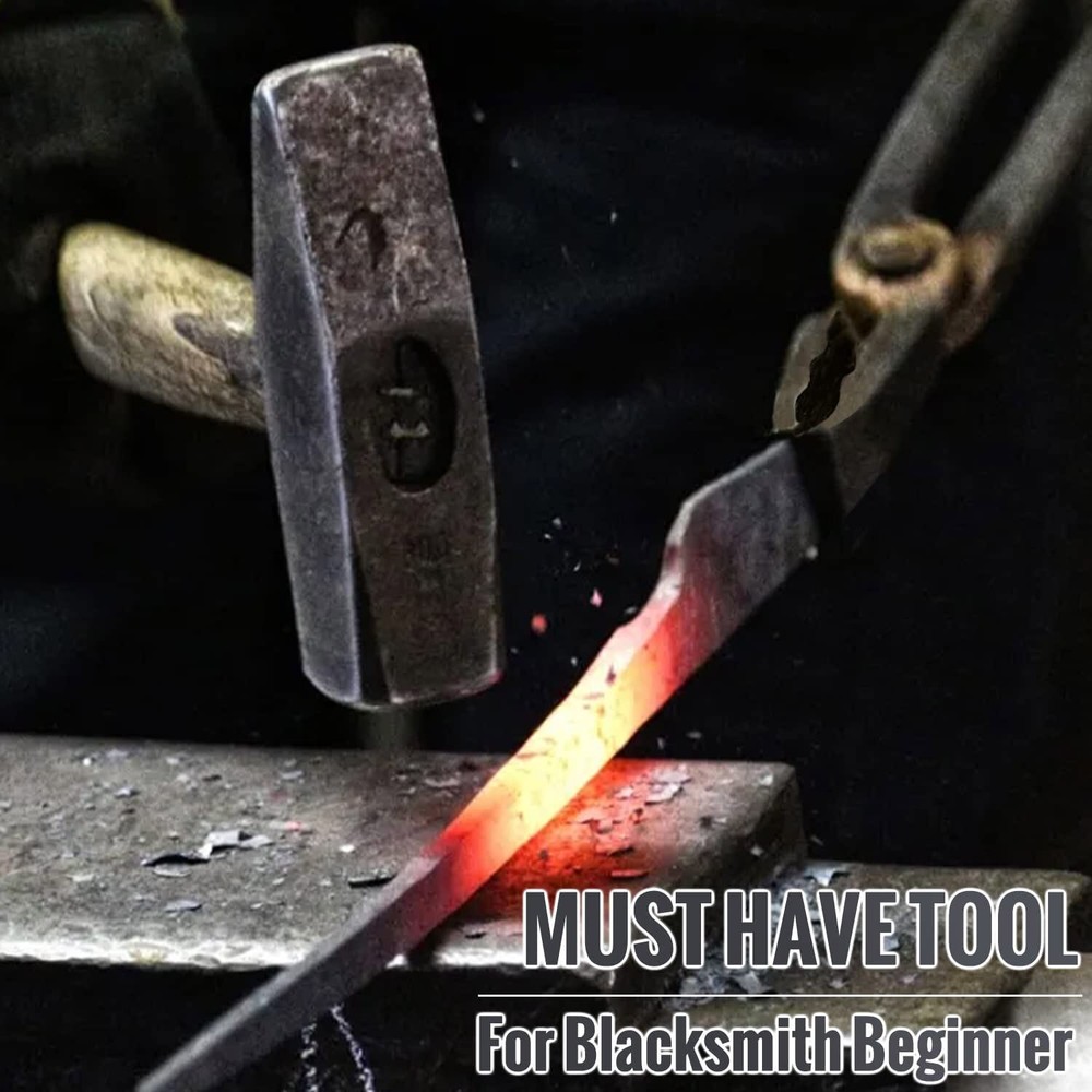 17" Blacksmith Wolf Jaw Tongs Knife Forging Tool For Beginner&Master Blacksmiths