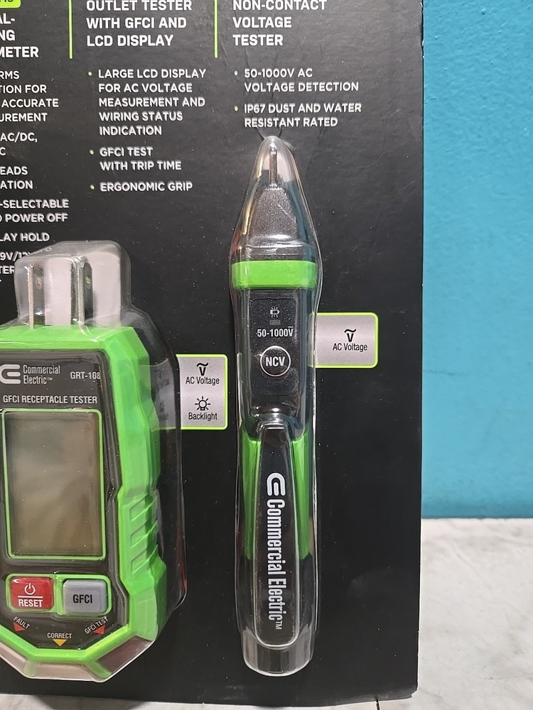 Commercial Electric Technician Maintenance Kit with Digital Multimeter, Voltage