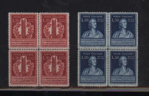 Italy #526 - #527 VF/NH Blocks
