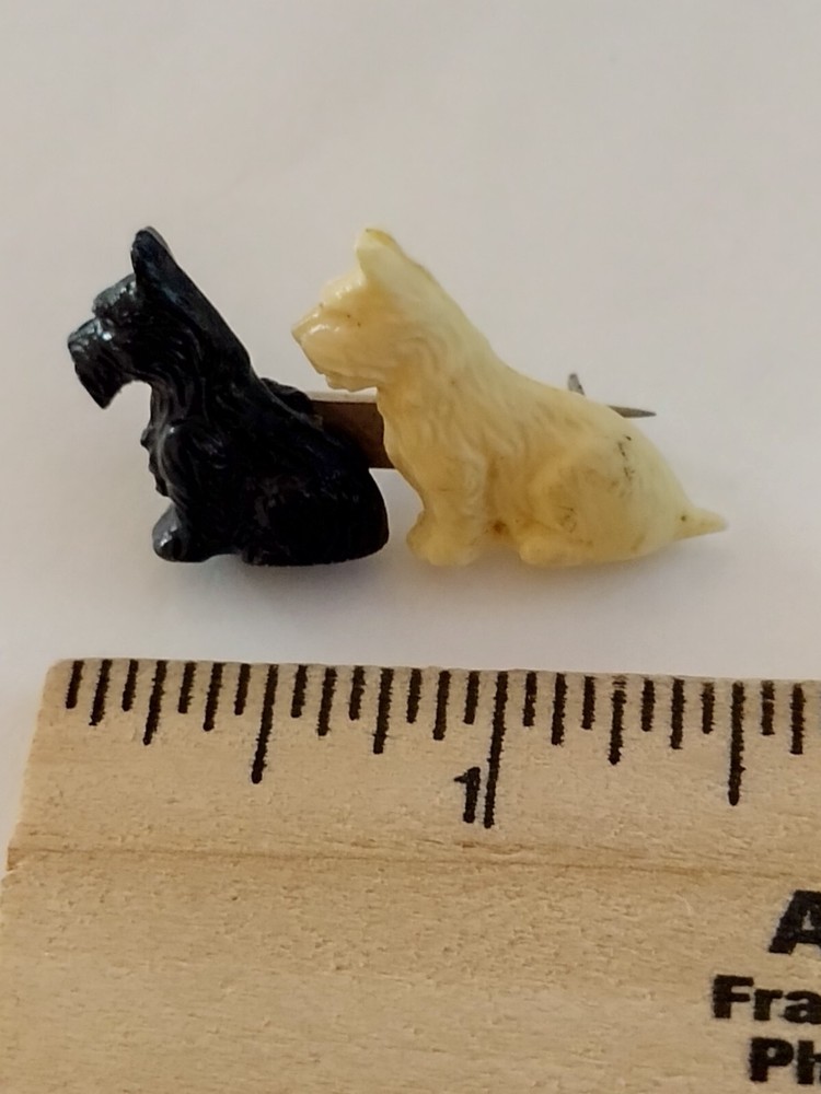 Scottie Scottish Terrier Dogs Plastic Lapel Pin