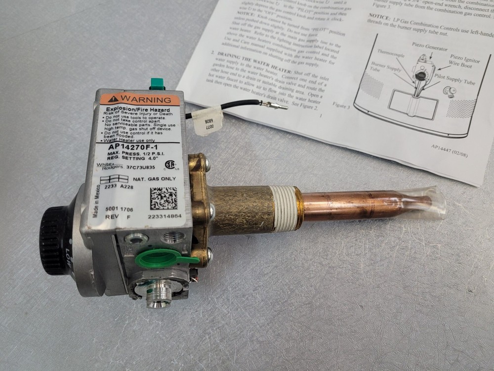 NEW PROTECH SP14270F NG GAS CONTROL WATER HEATER THERMOSTAT