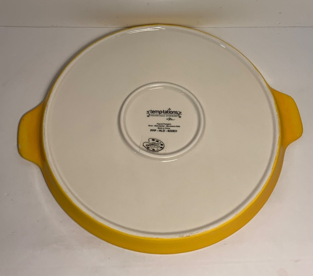 Temp-Tations Figural Pumpkin 13 inch Cake Plate