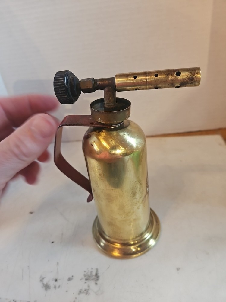 Vintage Brass Blow Torch-Unknown Brand. not tested