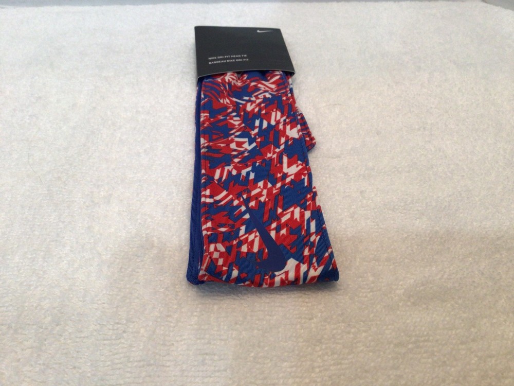 Nike Dri-Fit Head Tie Red White Blue