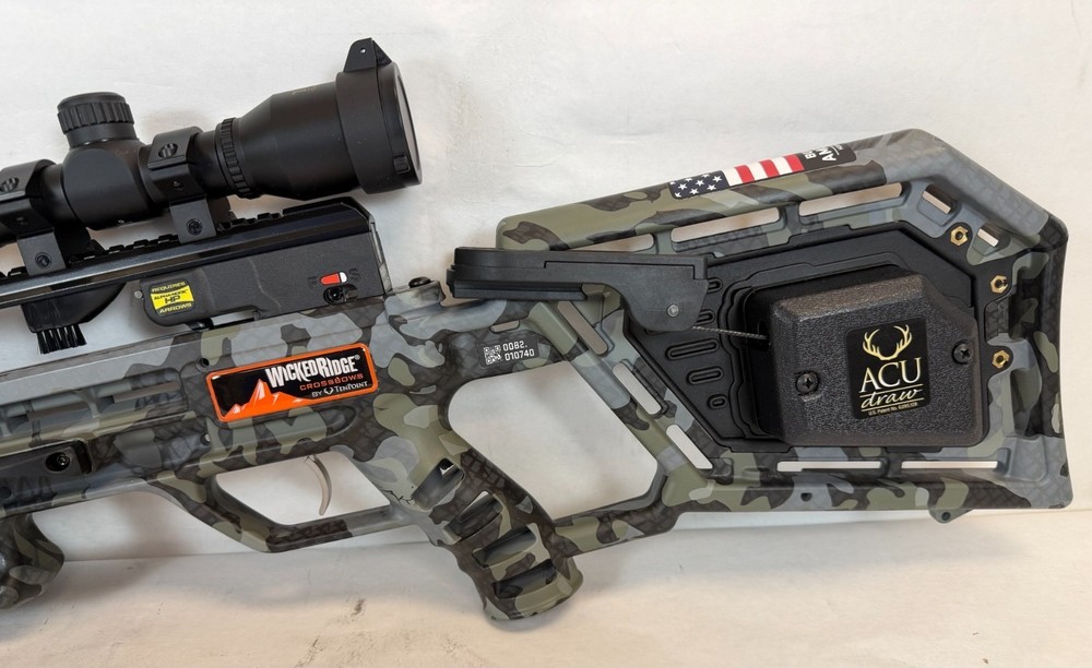 Wicked Ridge Commander M1, ACUdraw, Multi-Line Scope (Peak Camo) -FREE S/H