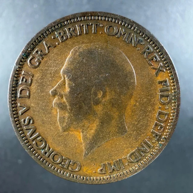 1935 Great Britain Half Penny Bold Design