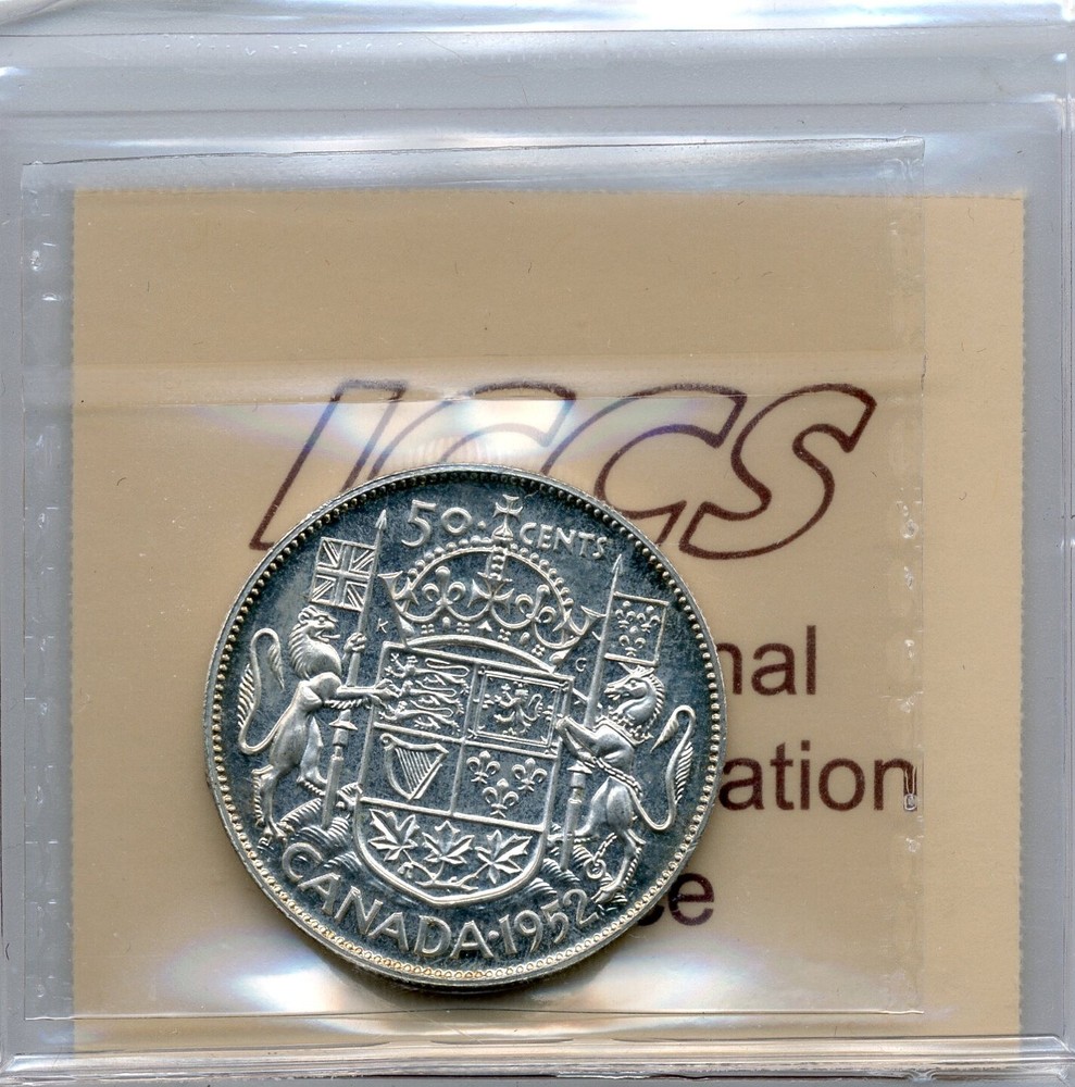 1952 Canada 50 Cents - ICCS SPECIMEN 65