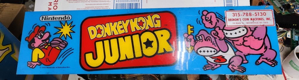 Donkey Kong Jr Original Marquee