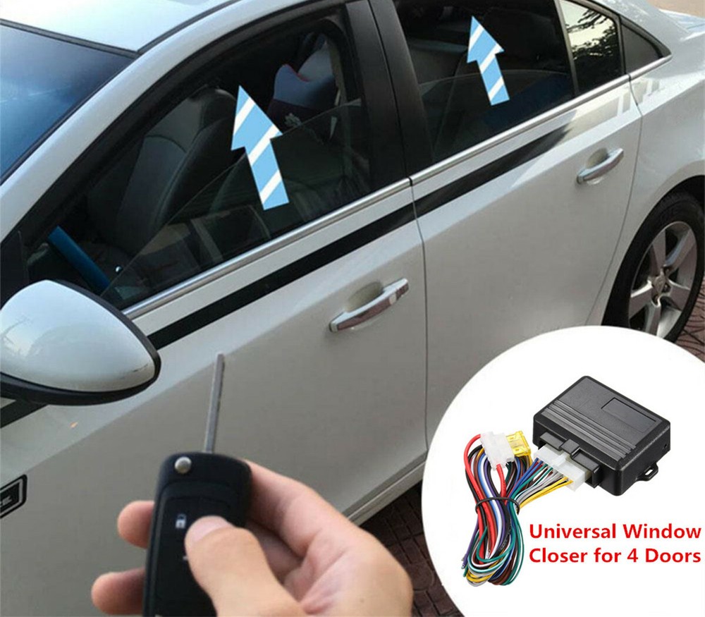 4 Windows Car Alarm Systems 12V Auto Window Closer Module Car Accessories
