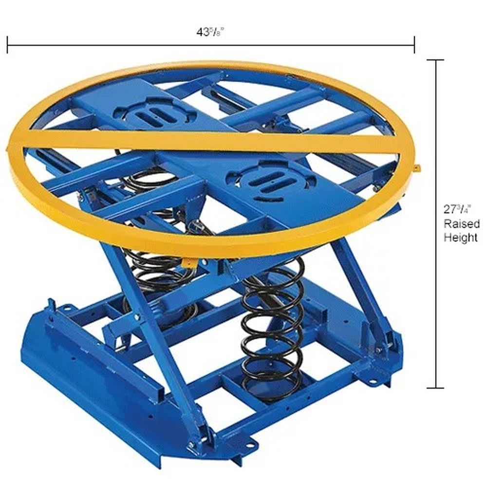 Spring-Actuated Pallet Carousel Skid Positioner with Bellows Package