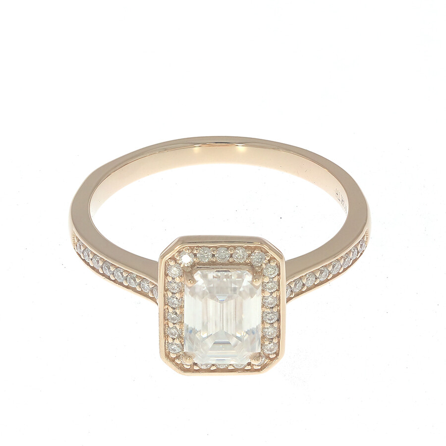 Sterling Silver Semi Mount Ring Setting Emerald OCT 7x5mm Halo