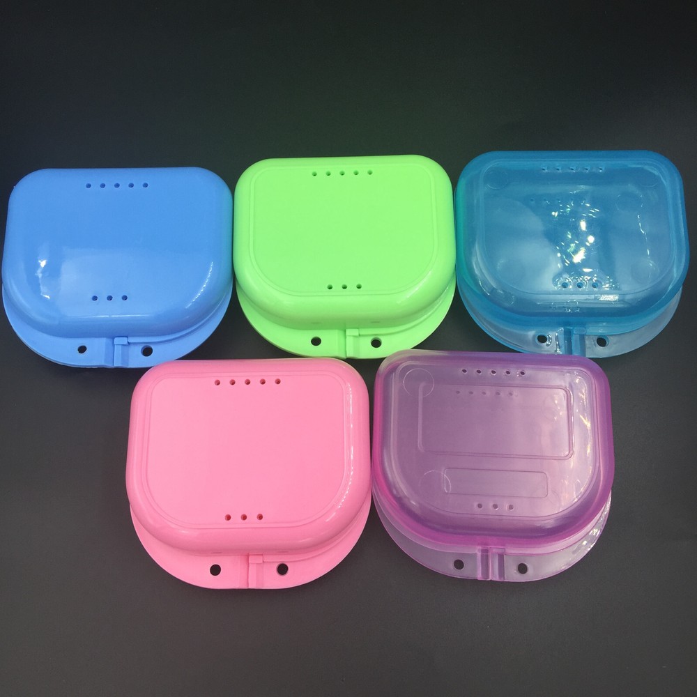 10pcs Dental Retainer Denture Storage Case Box Mouthguard Container Assorted