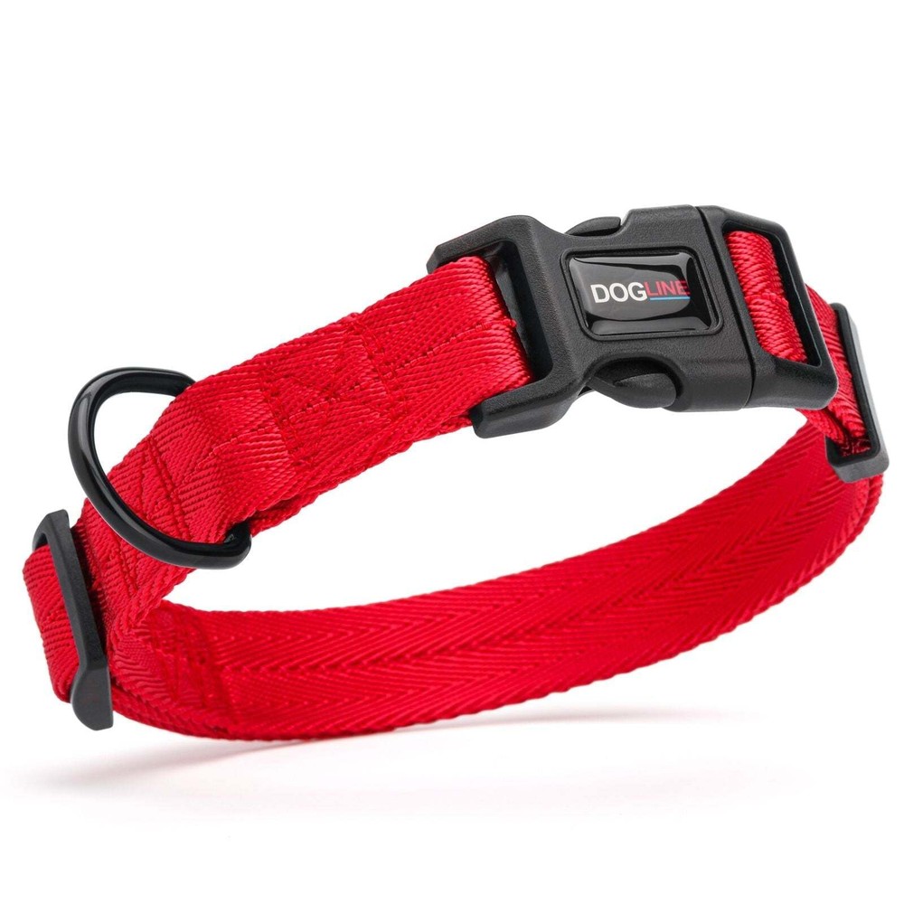 Nylon Collar W5/8" L11"-16" Red