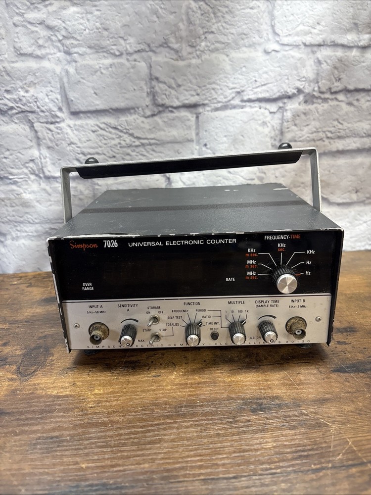 Simpson 7026 Universal Electronic Counter Frequency Timer Test Equipment