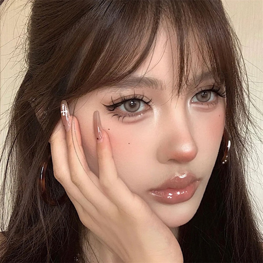 Natural Dense Eyelashes For Makeup 12mm Black False Eyelashes Set