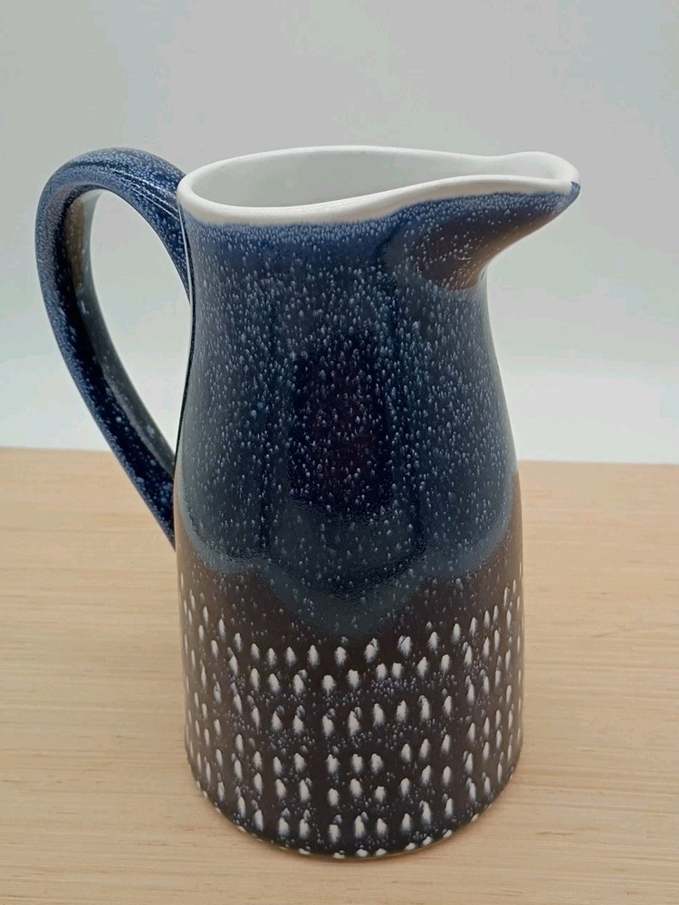 Sheffield Home Neutrals Small Pitcher 8" Ceramic Blue And White