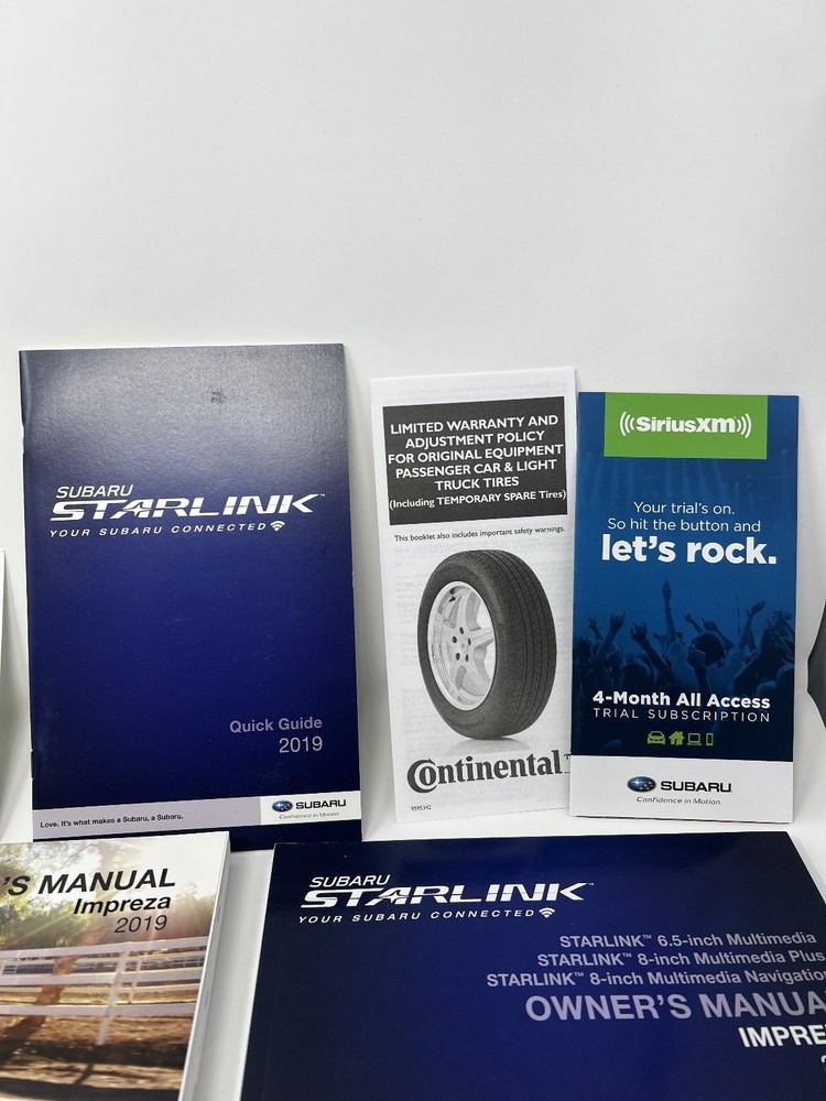 2019 Subaru Impreza Owners Manual OEM Complete Set