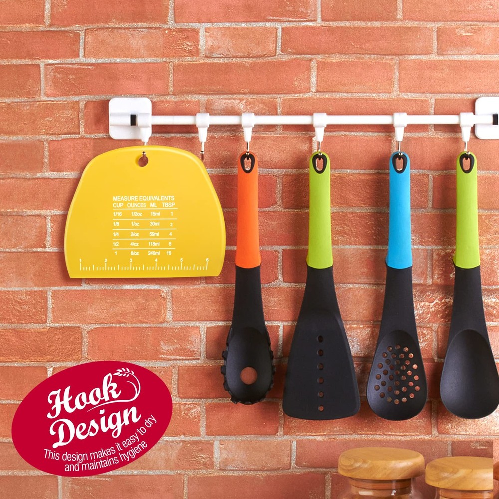 2 Pieces Dough Cutter, Bench Scraper Plastic, Sourdough Scraper, Dough Scrape...