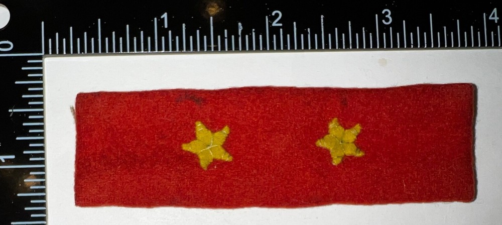 WWII Japanese Army First Class Private Collar Insignia Wool Patch