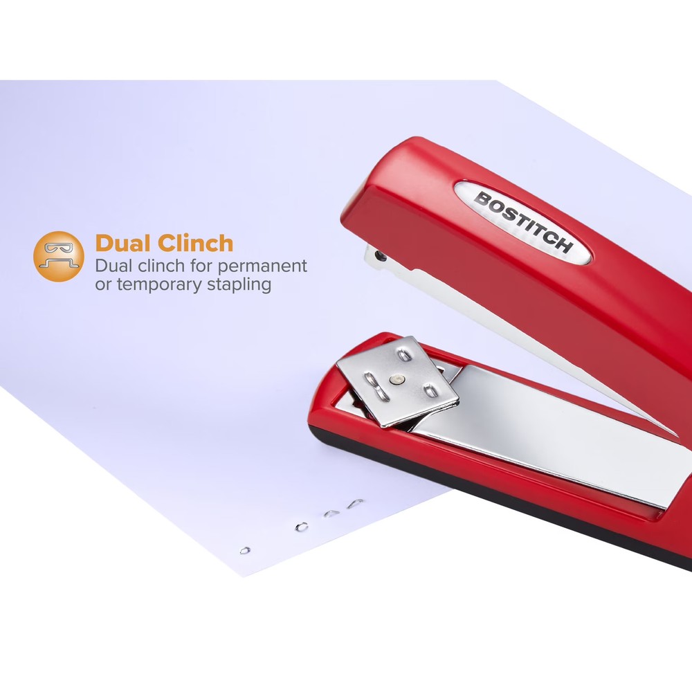 Bostitch Classic Red Stapler, 20 Sheets