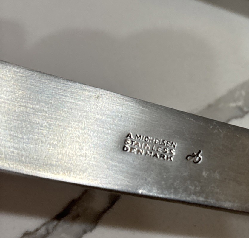 Arne Jacobsen for A Michelsen Stainless Serving Spoon & Cold Meat Fork