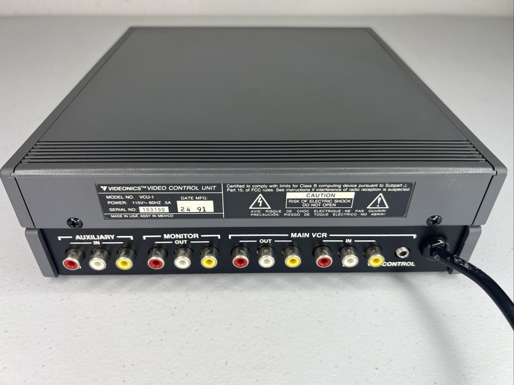 Videonics VCU-1 Video Control Box Unit With Remote Tested Working Clean