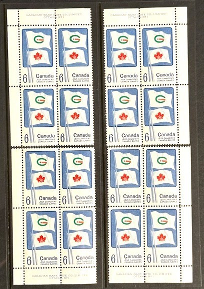 Canada #500 Canada Games Plate Block Set MNH