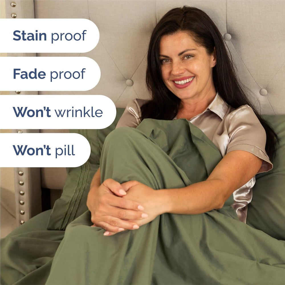 Split King Size 5 Piece Sheet Set - Comfy Breathable & Cooling Bed Sheets Set -