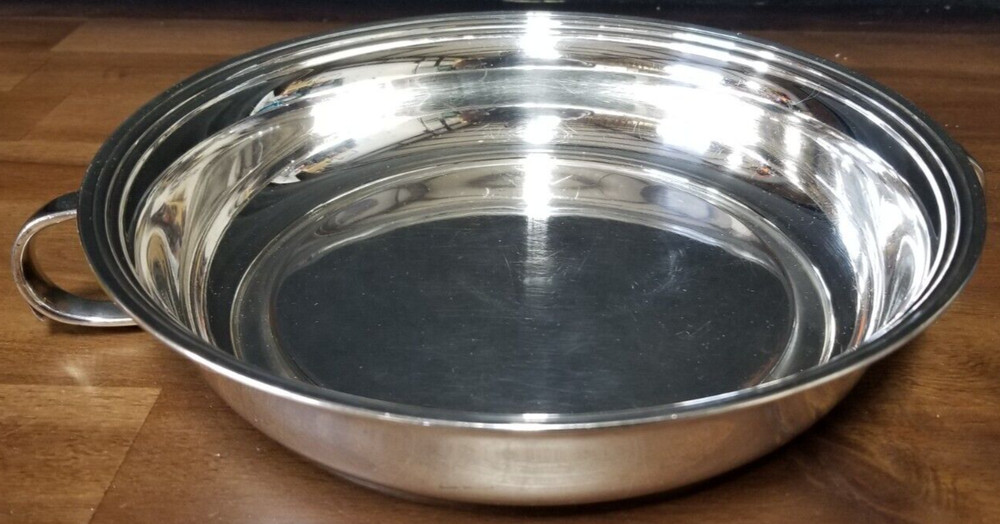 Vintage Silver Serving Bowl With Handles