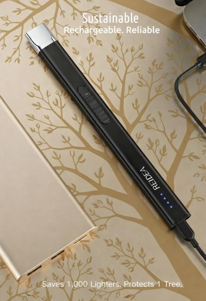 USB Rechargeable Lighter Set - Windproof Flameless