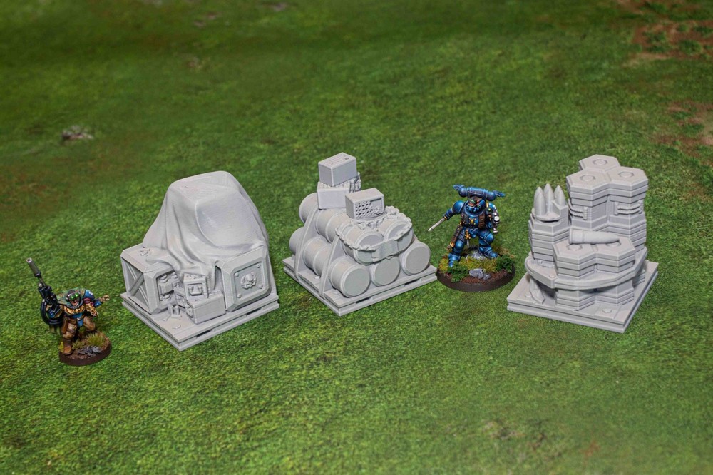 Supplies Cargo Boxes - 3d printed Tabletop Terrain Scenery for Grim Future