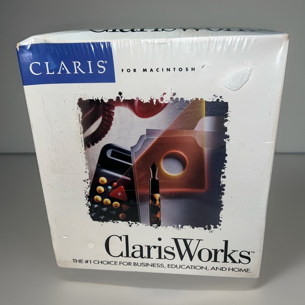 Vintage Apple Macintosh ClarisWorks Software - V2.1  - Complete Software 1993