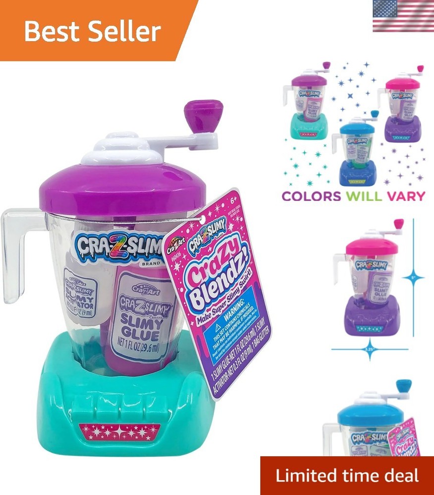 Compact Craz-Slimy Slime Mixing Station - Includes Glue and Crank Function