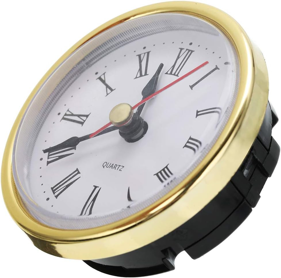 Classic Clock Movement 2-1/2 (65Mm) round Roman Numeral Quartz Clock Insert with