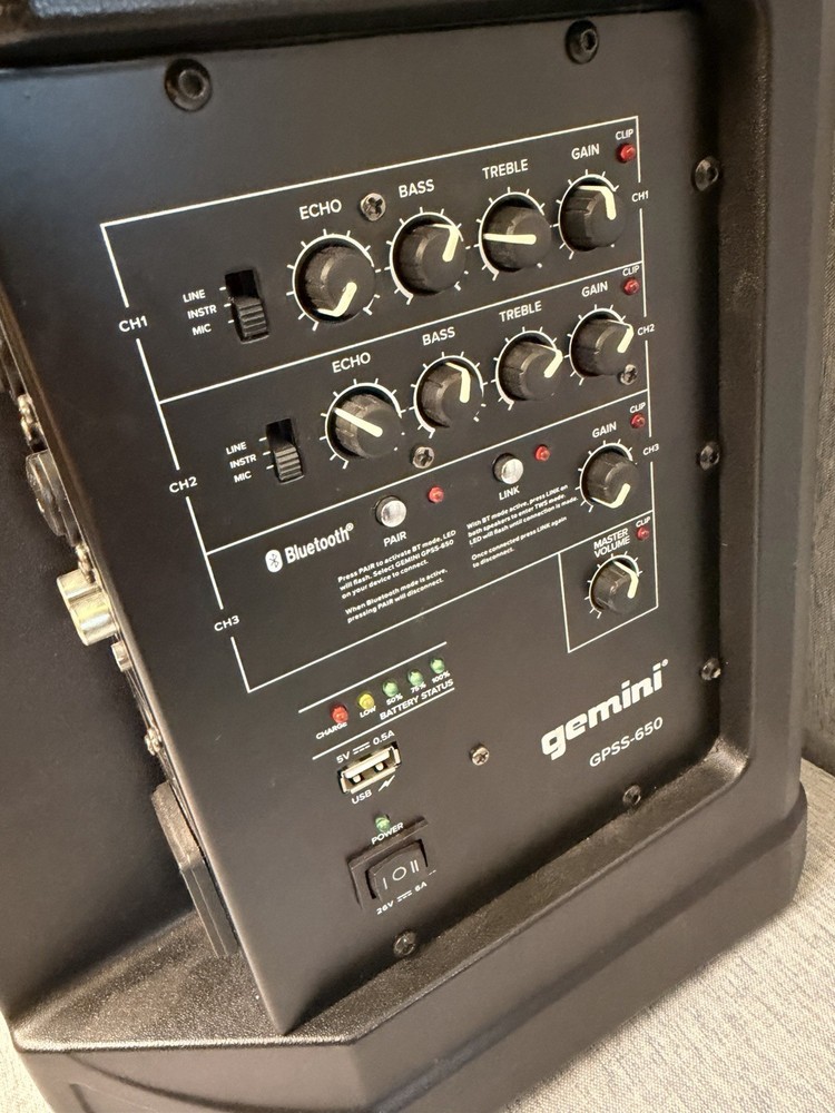 gemini gpss-650 Powered PA Speaker