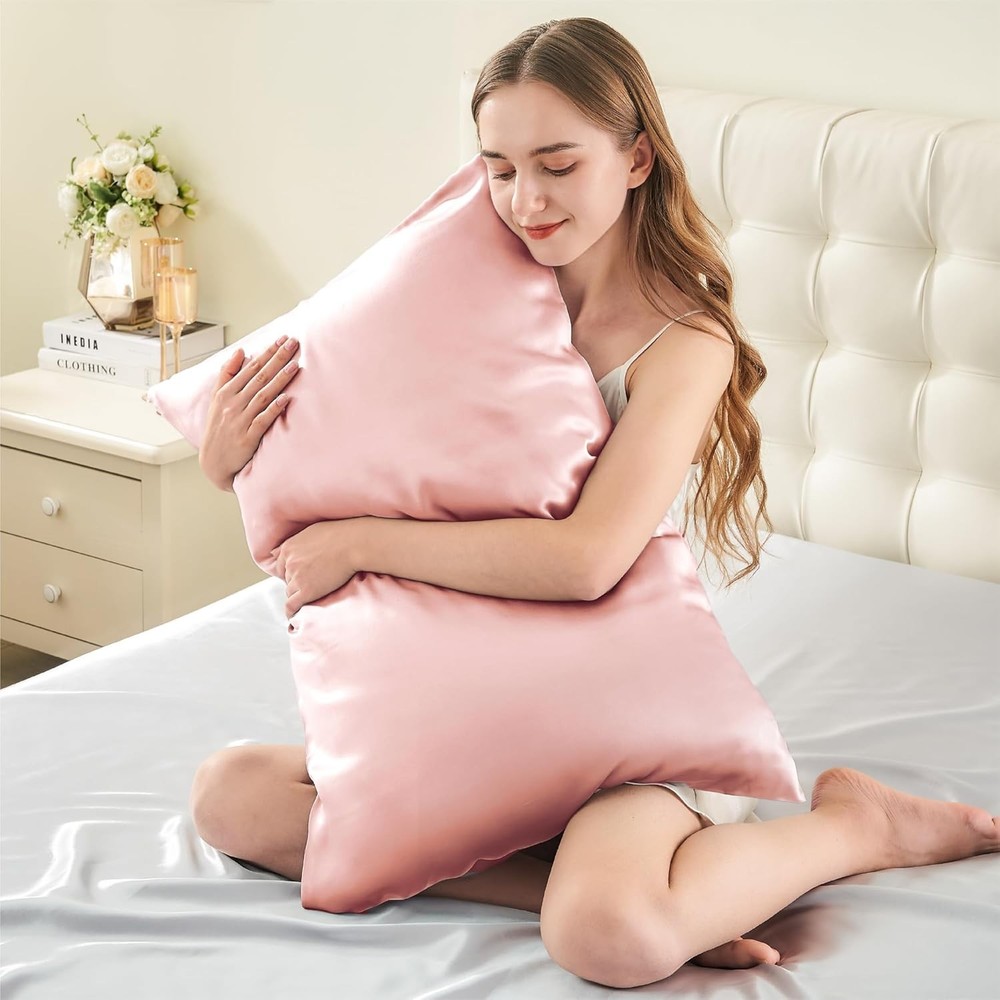 Mulberry Silk Pillowcase, Silk Pillowcase Standard Size 2 Pieces Set