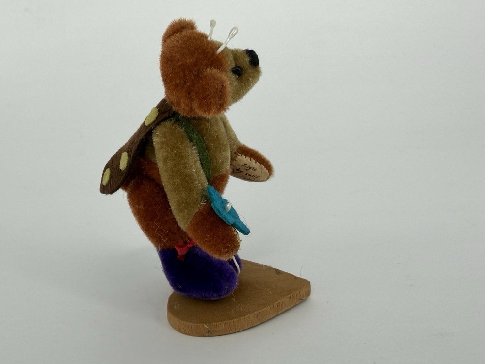 Handmade Miniature Bear Bug Flower Signed “FIGIS” by Sally Lambert