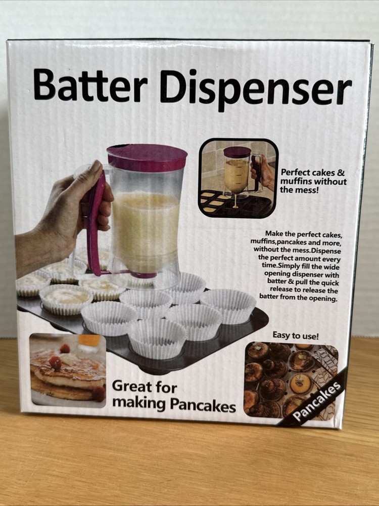 Pancake Cupcake Batter Dispenser, Bakeware Maker with Measuring Label