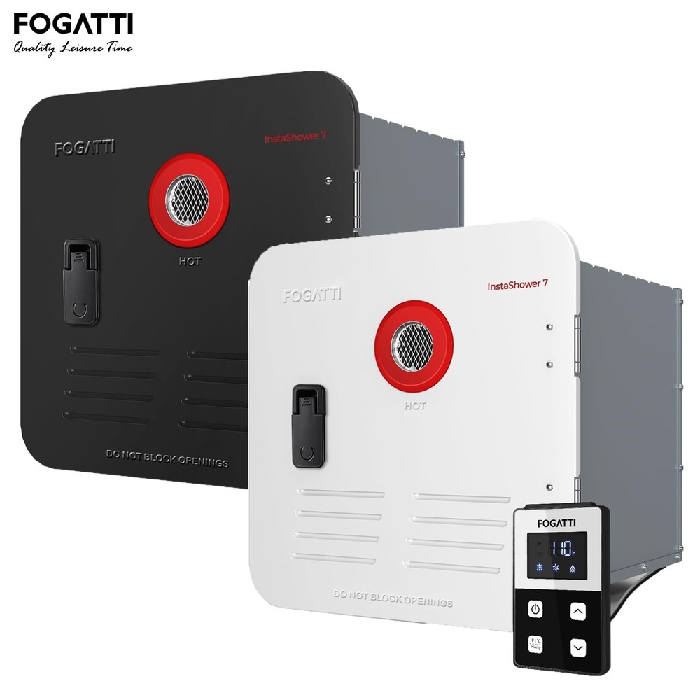 FOGATTI Tankless RV Water Heater 15x15 in Propane Gas 48,000BTU with Controller