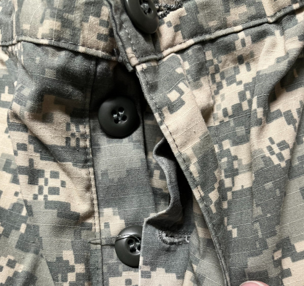 U.S. Army Combat Trouser Men Medium Long (34x33) Camo Cargo Pants Button Fly