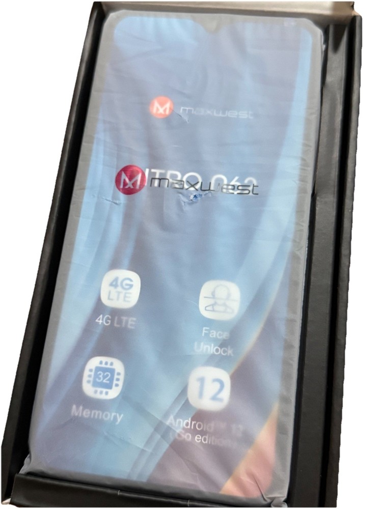 Open Box. Maxwest Nitro N62 PURPLE. 32GB (Unlocked) Dual SIM Android 12.