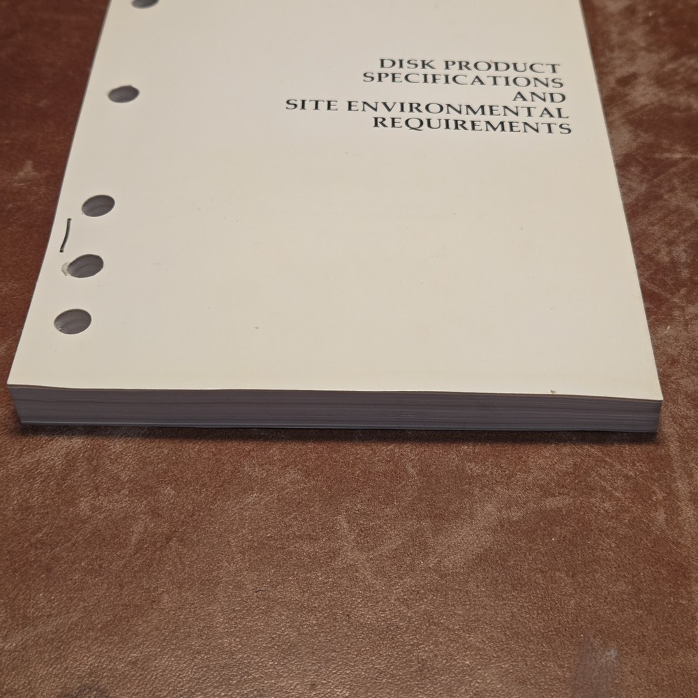 1989 HP Disk Product Specifications and Site Environmental Requirements Manual