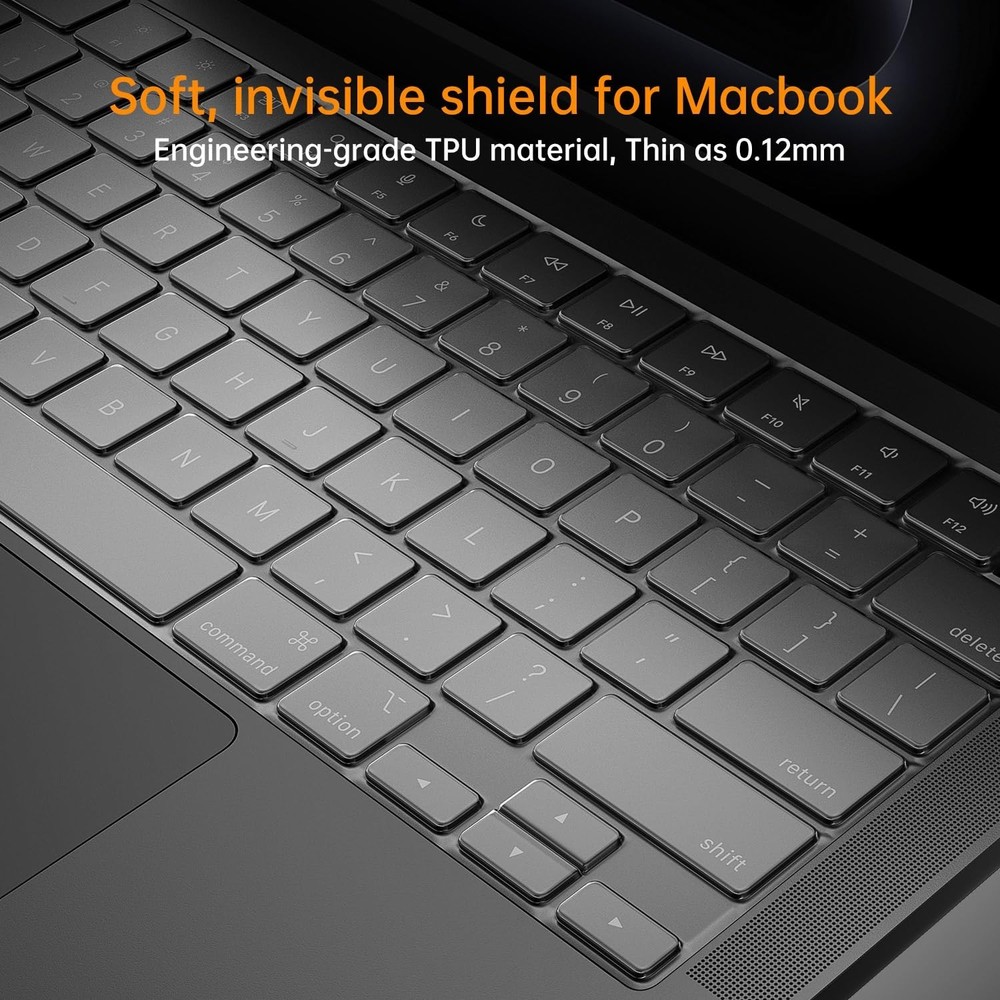 Black Silicone Keyboard Cover Ultra Thin Waterproof Dustproof Protector
