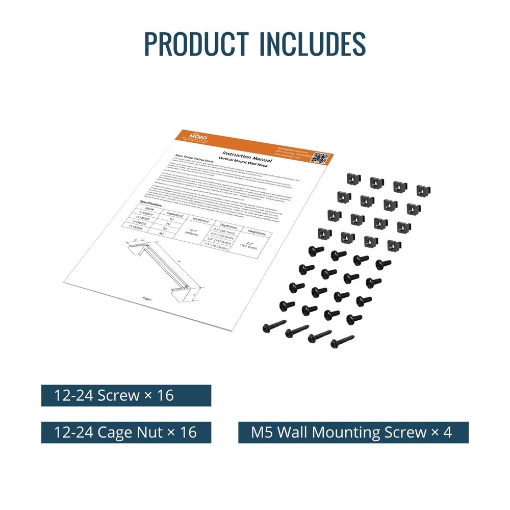 4U Foldable Vertical Wall Mount Rack and Wall Mountable Patch Panel Bracket f...